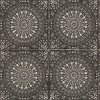 Seabrook Designs Mandala Boho Tile Brushed Ebony & Stone Wallpaper - Image 1