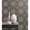 Seabrook Designs Mandala Boho Tile Brushed Ebony & Stone Wallpaper - Image 2