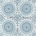 Seabrook Designs Mandala Boho Tile Cerulean &amp; Washed Denim Wallpaper thumbnail image 1 of 2