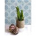 Seabrook Designs Mandala Boho Tile Cerulean &amp; Washed Denim Wallpaper thumbnail image 2 of 2