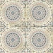 Seabrook Designs Mandala Boho Tile Cream & Midnight Blue Wallpaper
