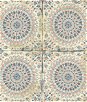 Seabrook Designs Mandala Boho Tile Cream & Midnight Blue Wallpaper