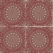 Seabrook Designs Mandala Boho Tile Cabernet & Aloe Green Wallpaper