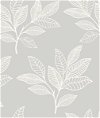 Seabrook Designs Paradise Leaves Daydream Gray Wallpaper