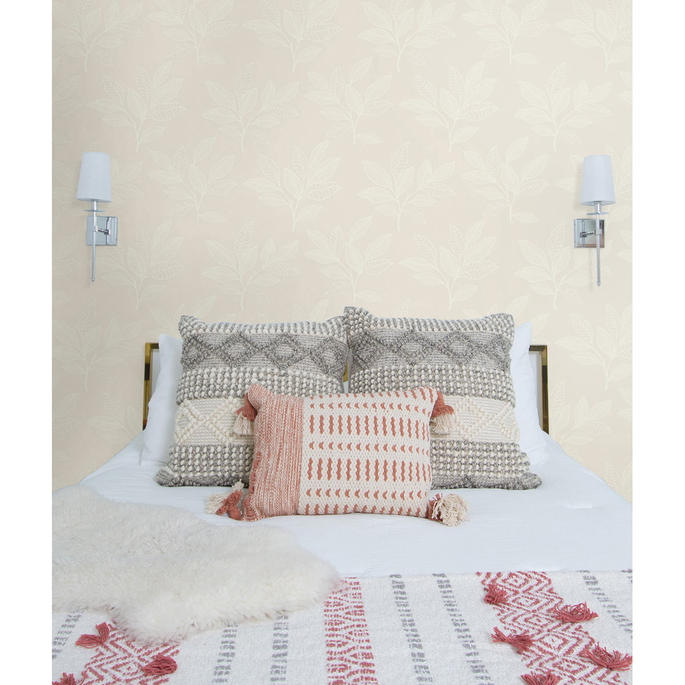 Seabrook Designs Paradise Leaves Sand Dune Wallpaper image 2 of 2