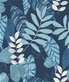 Seabrook Designs Tropicana Leaves Sky Blue & Champlain Wallpaper