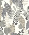Seabrook Designs Tropicana Leaves Stone & Daydream Gray Wallpaper
