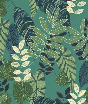 Seabrook Designs Tropicana Leaves Jade & Spruce Wallpaper