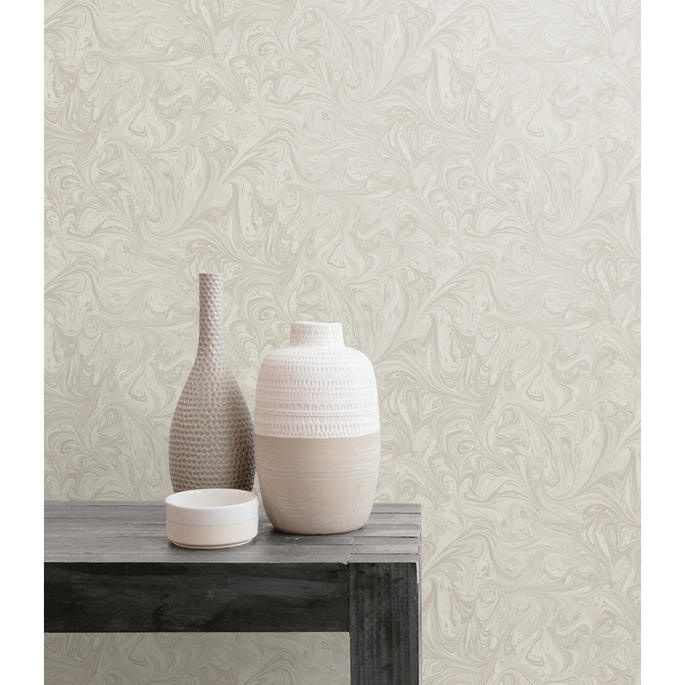 Seabrook Designs Sierra Marble Daydream Gray &amp; Pearl Wallpaper image 2 of 2
