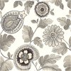 Seabrook Designs Calypso Paisley Leaf Stone & Latte Wallpaper - Image 1