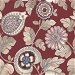 Seabrook Designs Calypso Paisley Leaf Cabernet &amp; Coral Wallpaper thumbnail image 1 of 2