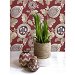 Seabrook Designs Calypso Paisley Leaf Cabernet &amp; Coral Wallpaper thumbnail image 2 of 2