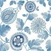 Seabrook Designs Calypso Paisley Leaf Blue Oasis &amp; Ivory Wallpaper thumbnail image 1 of 2