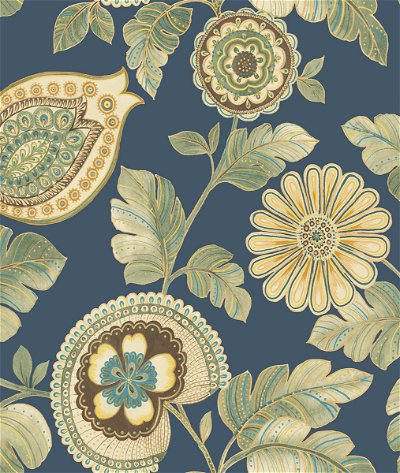 Seabrook Designs Calypso Paisley Leaf Champlain & Rosemary Wallpaper