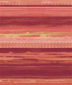 Seabrook Designs Horizon Brushed Stripe Cranberry & Blonde Wallpaper