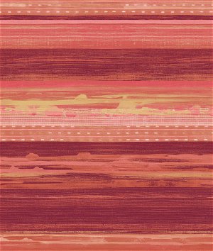 Seabrook Designs Horizon Brushed Stripe Cranberry & Blonde Wallpaper