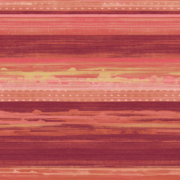 Seabrook Designs Horizon Brushed Stripe Cranberry &amp; Blonde Wallpaper image 1 of 2