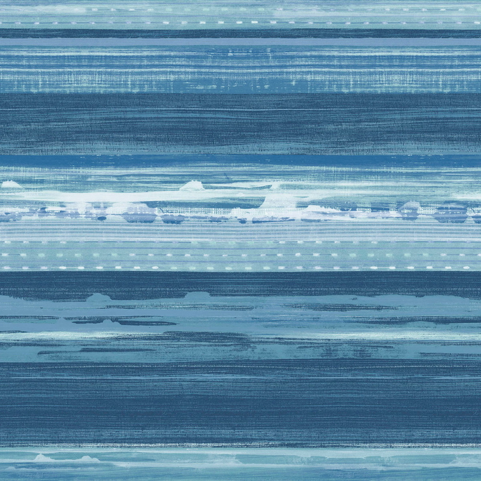Seabrook Designs Horizon Brushed Stripe Washed Denim &amp; Sky Blue Wallpaper image 1 of 2