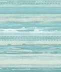 Seabrook Designs Horizon Brushed Stripe Seafoam & Ivory Wallpaper