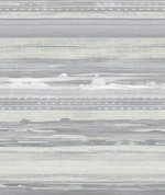 Seabrook Designs Horizon Brushed Stripe Cinder Gray & Ivory Wallpaper