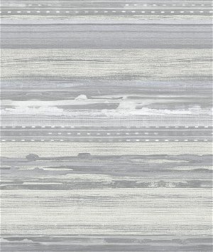 Seabrook Designs Horizon Brushed Stripe Cinder Gray & Ivory Wallpaper