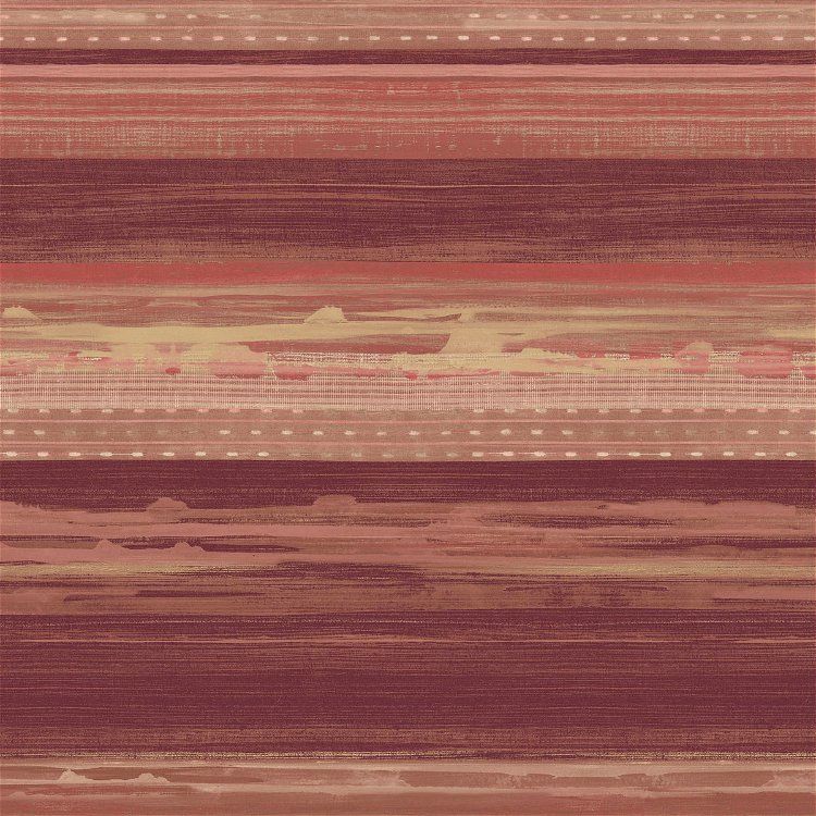 Seabrook Designs Horizon Brushed Stripe Maroon & Blonde Wallpaper
