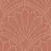 Seabrook Designs Scallop Medallion Redwood & Ivory Wallpaper