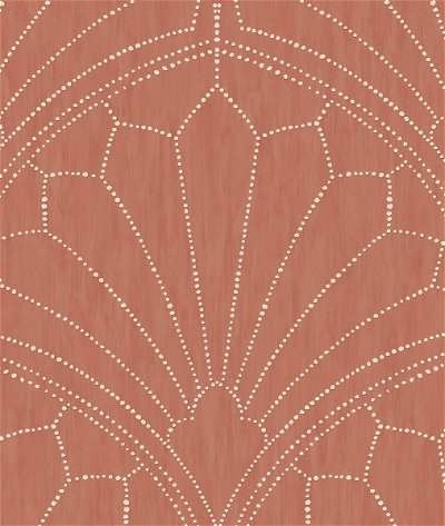Seabrook Designs Scallop Medallion Redwood & Ivory Wallpaper