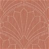 Seabrook Designs Scallop Medallion Redwood & Ivory Wallpaper - Image 1