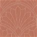 Seabrook Designs Scallop Medallion Redwood &amp; Ivory Wallpaper thumbnail image 1 of 2