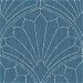 Seabrook Designs Scallop Medallion Steel Blue &amp; Ivory Wallpaper thumbnail image 1 of 2