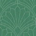 Seabrook Designs Scallop Medallion Jade & Ivory Wallpaper