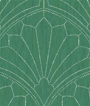 Seabrook Designs Scallop Medallion Jade & Ivory Wallpaper
