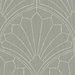 Seabrook Designs Scallop Medallion Cinder Gray & Ivory Wallpaper