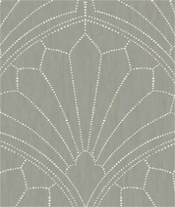 Seabrook Designs Scallop Medallion Cinder Gray & Ivory Wallpaper