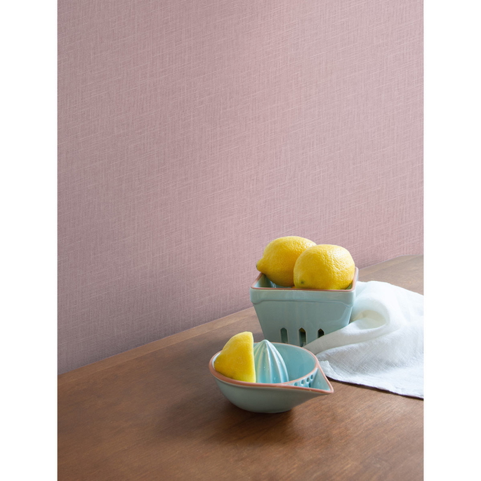 Seabrook Designs Indie Linen Embossed Vinyl Violet Wallpaper image 2 of 2