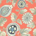 Seabrook Designs Calypso Paisley Leaf Coral & Aloe Fabric