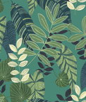 Seabrook Designs Tropicana Leaves Jade/Rosemary/Spruce Fabric