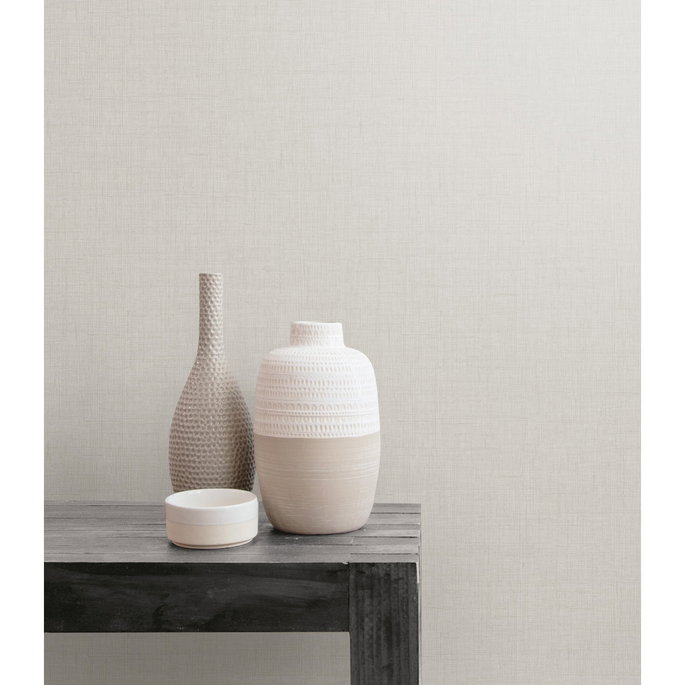 Seabrook Designs Bermuda Linen Stringcloth Gray Mist Wallpaper image 2 of 2