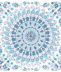 Seabrook Designs Mandala Boho Tile Cerulean & Washed Denim Fabric