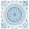 Seabrook Designs Mandala Boho Tile Cerulean & Washed Denim Fabric - Image 1
