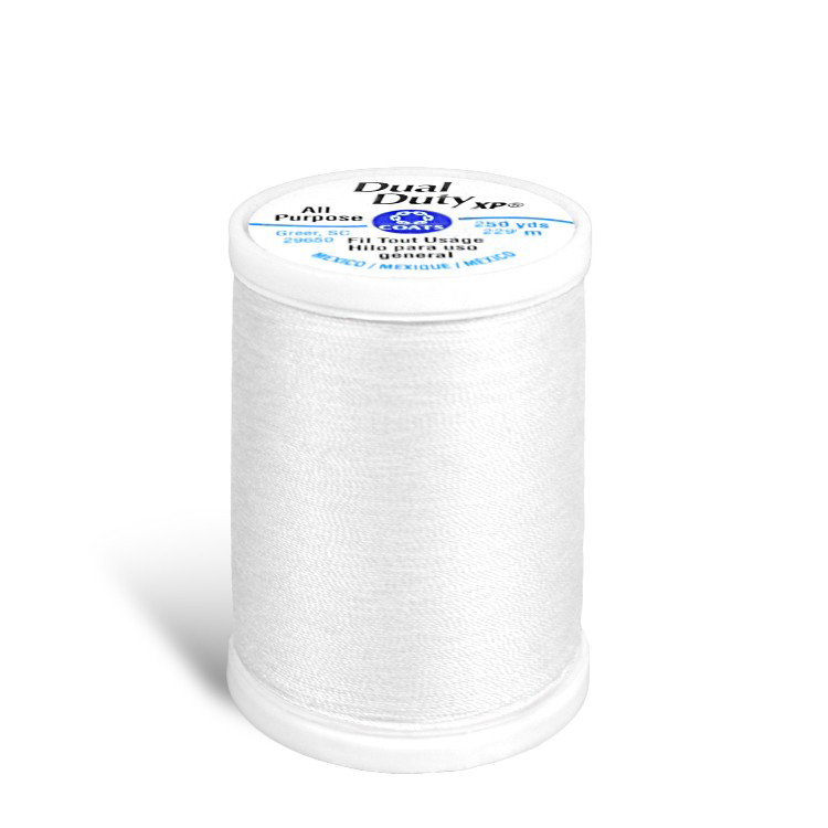 Coats &amp; Clark Dual Duty XP Thread - White, 250 Yards