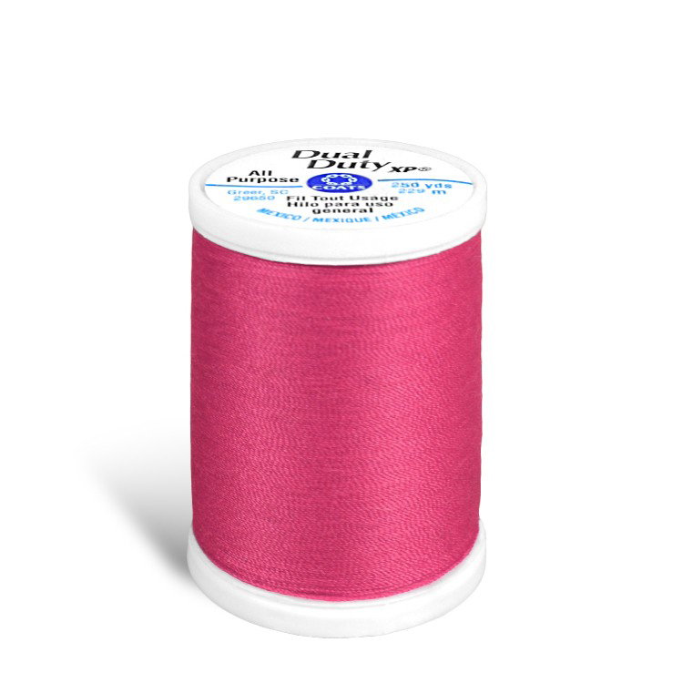 Coats &amp; Clark Dual Duty XP Thread - Hot Pink, 250 Yards