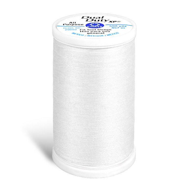 Coats &amp; Clark Dual Duty XP Thread - White, 500 Yards