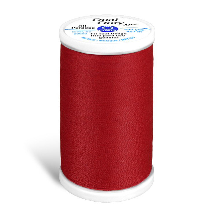 Coats &amp; Clark Dual Duty XP Thread - Red, 500 Yards