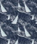 Premier Prints Sail Away Vintage Indigo Fabric