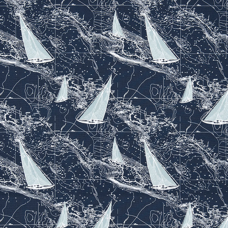 Premier Prints Sail Away Vintage Indigo Fabric