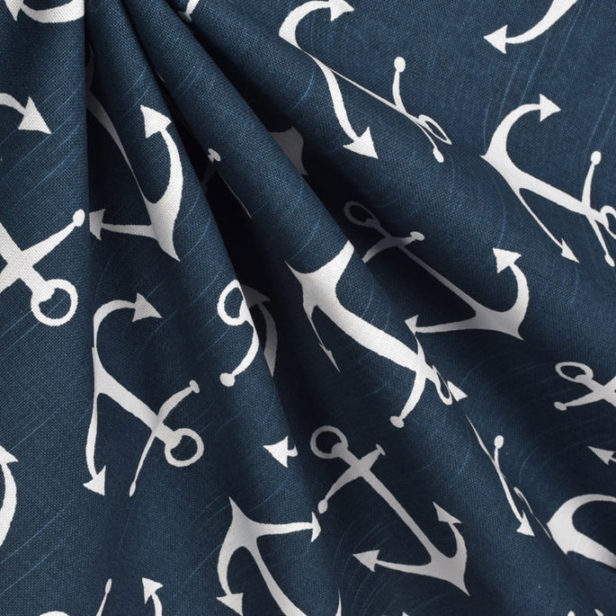 Premier Prints Sailor Premier Navy Slub Fabric image 3 of 3