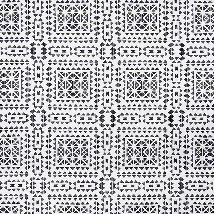 Premier Prints Santiago Black Flame/White Slub Fabric | OnlineFabricStore