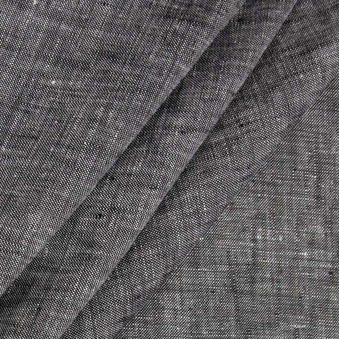 120" Black Sarasota Linen Fabric image 1 of 2